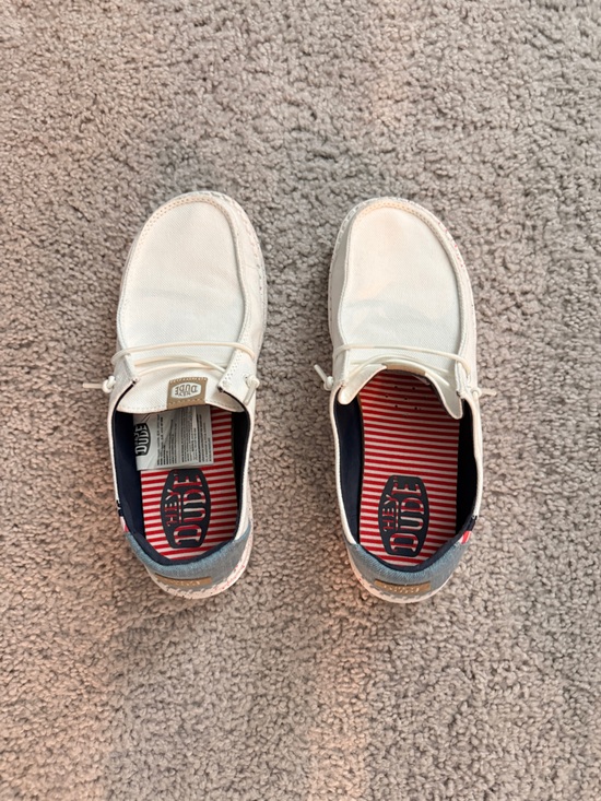Hey Dude Shoes - Hey Dude Women’s Ivory Canvas Slip-On Sneakers